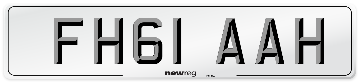 FH61 AAH Number Plate from New Reg